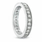 0.75 CT. T.W. Natural Diamond Antique Vintage-Style Eternity Wedding Band in Solid 14K White Gold
