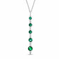 Journey Lab-Created Emerald Pendant in 10K White Gold