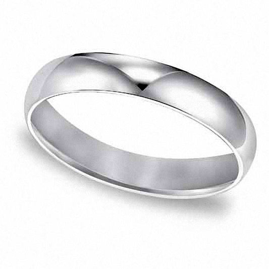 Ladies' 4.0mm Comfort Fit Wedding Band in Solid 14K White Gold