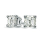 0.63 CT. T.W. Certified Asscher-Cut Diamond Solitaire Stud Earrings in 18K White Gold (I/VS2)