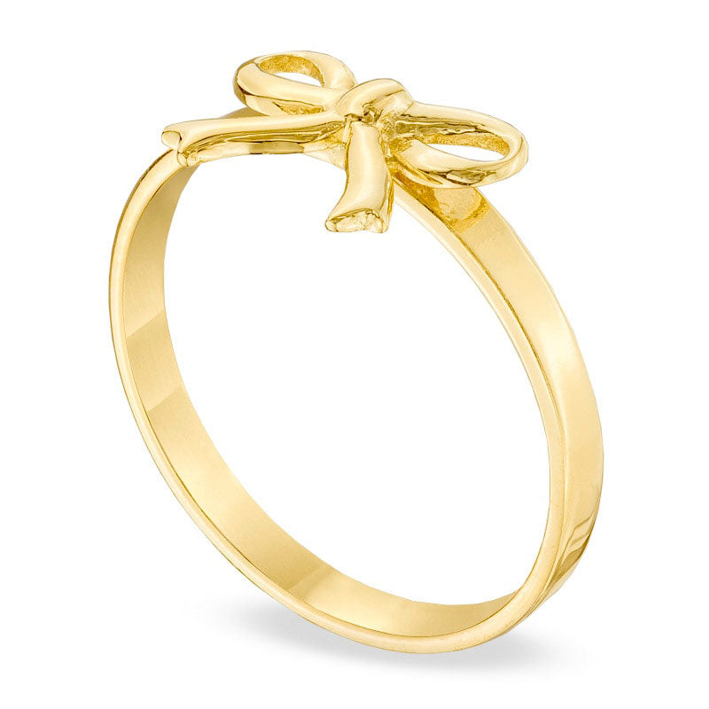 Ladies' Bow Ring in Solid 14K Gold