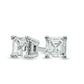 0.33 CT. T.W. Certified Asscher-Cut Diamond Solitaire Stud Earrings in 18K White Gold (I/VS2)