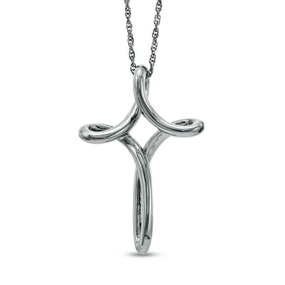 Looped Cross Pendant in Sterling Silver