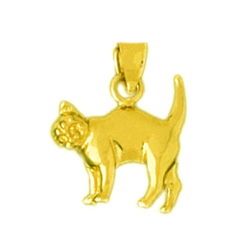 14K Gold Kitty Cat Charm