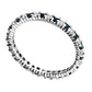 Blue Sapphire and 0.25 CT. T.W. Natural Diamond Eternity Band in Solid 14K White Gold