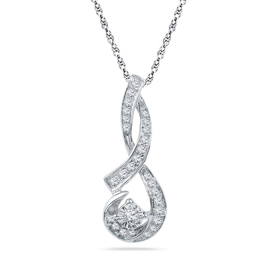 0.17 CT. T.W. Natural Diamond Pendant in Sterling Silver