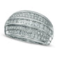 0.75 CT. T.W. Natural Diamond Layered Anniversary Ring in Solid 10K White Gold