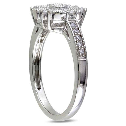 Lab-Created White Sapphire Ring in Sterling Silver