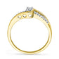 0.10 CT. T.W. Natural Diamond Promise Ring in Solid 10K Yellow Gold