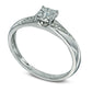 0.17 CT. T.W. Natural Diamond Cluster Slant Striped Engagement Ring in Solid 10K White Gold