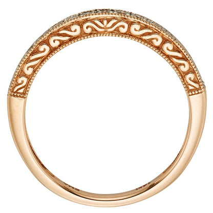 0.25 CT. T.W. Certified Natural Diamond Anniversary Band in Solid 14K Rose Gold (I/I2)