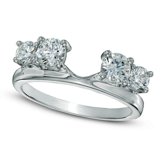 1.0 CT. T.W. Natural Clarity Enhanced Diamond Solitaire Enhancer in Solid 14K White Gold