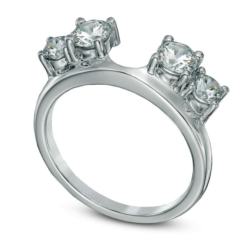 1.0 CT. T.W. Natural Clarity Enhanced Diamond Solitaire Enhancer in Solid 14K White Gold