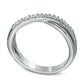 0.05 CT. T.W. Natural Diamond Criss-Cross Midi Ring in Sterling Silver