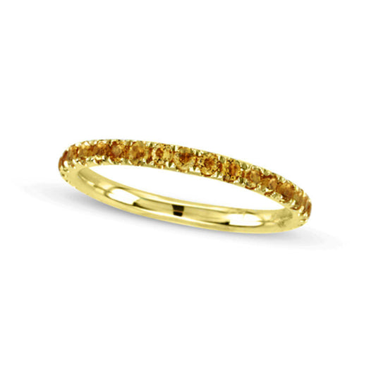 Citrine Eternity Band in Solid 14K Gold