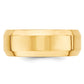 Solid 10K Yellow Gold 8mm Bevel Edge Comfort Fit Men's/Women's Wedding Band Ring Size 8.5