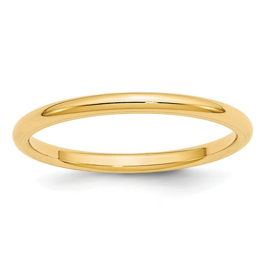 Solid 10K Yellow Gold 2mm Standard Comfort Fit Men's/Women's Wedding Band Ring Size 12