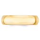 Solid 10K Yellow Gold 6mm Comfort Fit Men's/Women's Wedding Band Ring Size 6