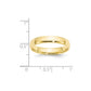 Solid 10K Yellow Gold 4mm Light Weight Comfort Fit Men's/Women's Wedding Band Ring Size 13