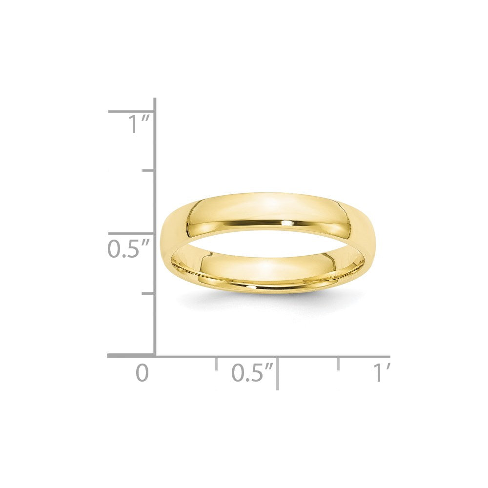 Solid 10K Yellow Gold 4mm Light Weight Comfort Fit Men's/Women's Wedding Band Ring Size 13