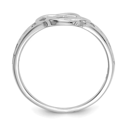 14K White Gold Ladies Celtic Knot Ring