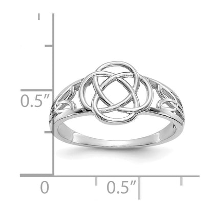 14K White Gold Ladies Celtic Knot Ring