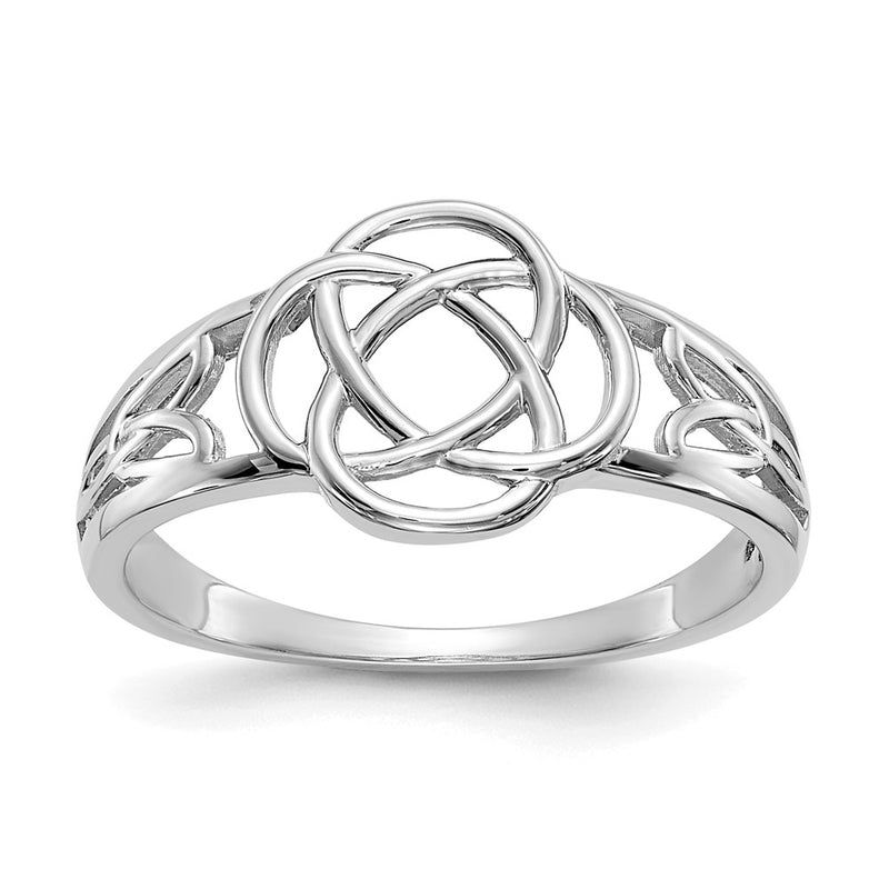 14K White Gold Ladies Celtic Knot Ring