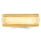 Solid 10K Yellow Gold 8mm Double Milgrain Comfort Fit Men's/Women's Wedding Band Ring Size 4.5