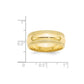 Solid 10K Yellow Gold 8mm Double Milgrain Comfort Fit Men's/Women's Wedding Band Ring Size 4.5