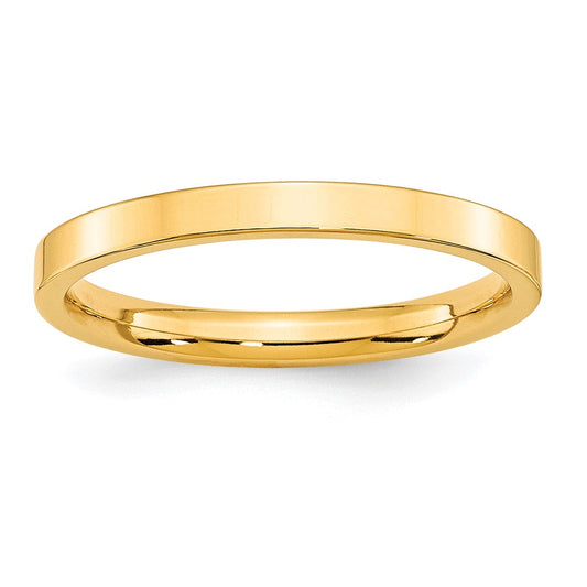 Solid 10K Yellow Gold 2.5mm Standard Flat Comfort Fit Men's/Women's Wedding Band Ring Size 12.5