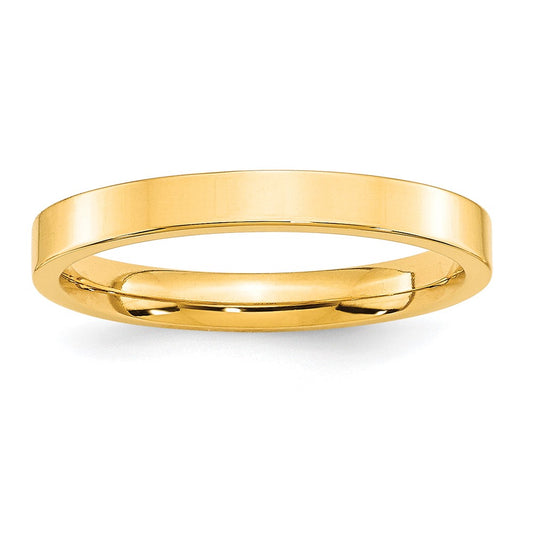 Solid 10K Yellow Gold 3mm Standard Flat Comfort Fit Men's/Women's Wedding Band Ring Size 4