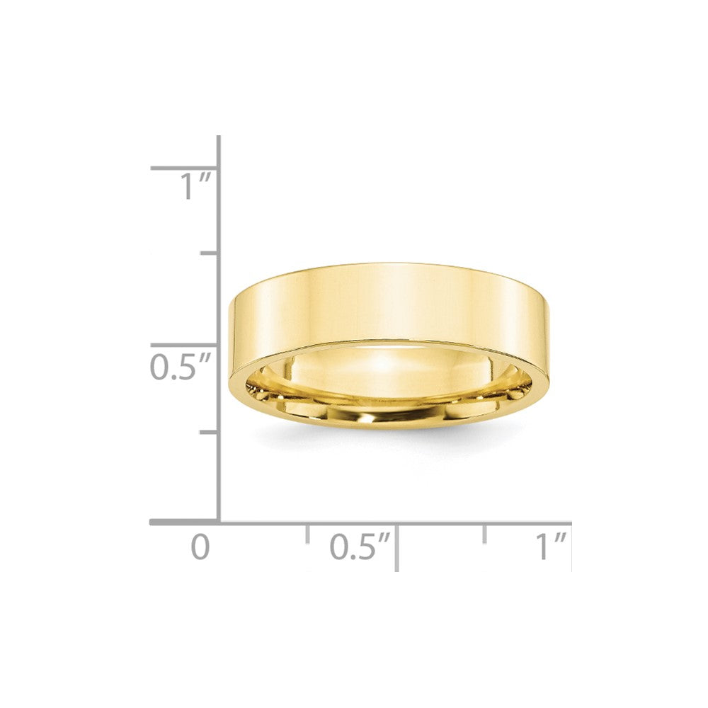 Solid 10K Yellow Gold 6mm Standard Flat Comfort Fit Men's/Women's Wedding Band Ring Size 4