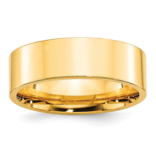Solid 10K Yellow Gold 7mm Standard Flat Comfort Fit Men's/Women's Wedding Band Ring Size 7.5