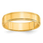 Solid 10K Yellow Gold 5mm Flat with Step Edge Men's/Women's Wedding Band Ring Size 12
