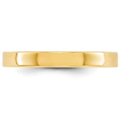 Solid 10K Yellow Gold 3mm Light Weight Flat Men's/Women's Wedding Band Ring Size 6