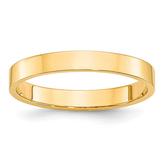 Solid 10K Yellow Gold 3mm Light Weight Flat Men's/Women's Wedding Band Ring Size 6