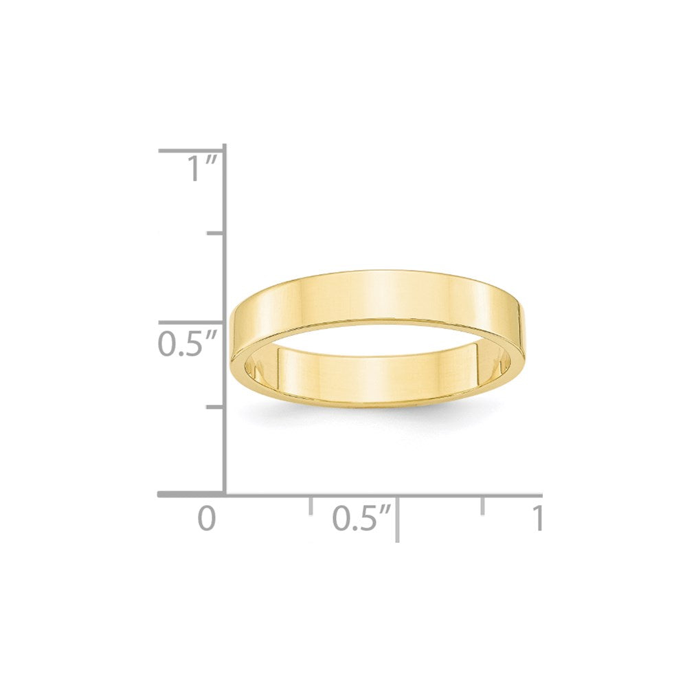 Solid 10K Yellow Gold 4mm Light Weight Flat Men's/Women's Wedding Band Ring Size 6.5