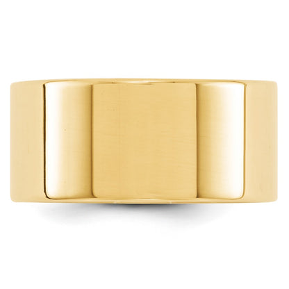 Solid 10K Yellow Gold 10mm Light Weight Flat Men's/Women's Wedding Band Ring Size 12