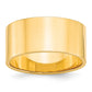 Solid 10K Yellow Gold 10mm Light Weight Flat Men's/Women's Wedding Band Ring Size 6