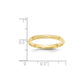 Solid 10K Yellow Gold 2.5mm Half Round with Edge Men's/Women's Wedding Band Ring Size 14