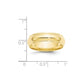Solid 10K Yellow Gold 6mm Half Round with Edge Men's/Women's Wedding Band Ring Size 7