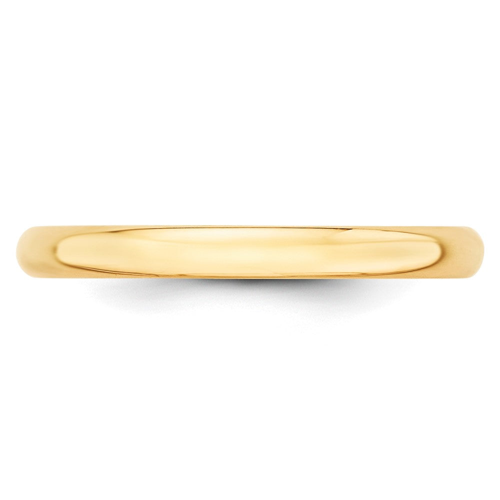Solid 10K Yellow Gold 2.5mm Light Weight Half Round Men's/Women's Wedding Band Ring Size 10