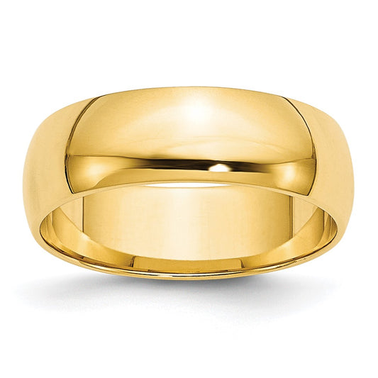 Solid 10K Yellow Gold 6mm Light Weight Half Round Men's/Women's Wedding Band Ring Size 10