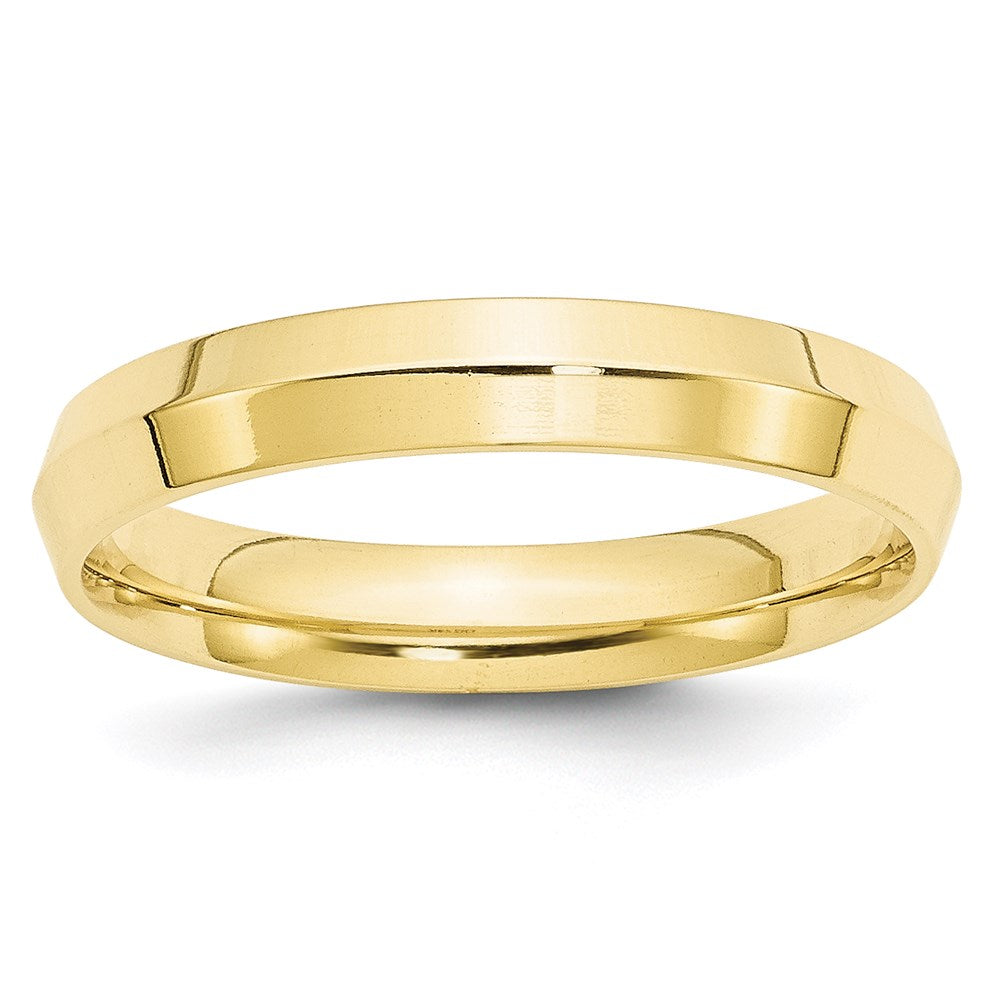 Solid 10K Yellow Gold 4mm Knife Edge Comfort Fit Men's/Women's Wedding Band Ring Size 6.5