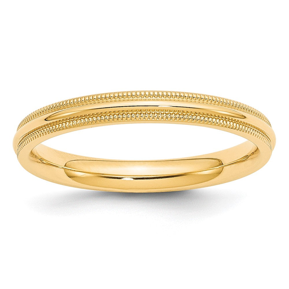 Solid 10K Yellow Gold 3mm Milgrain Comfort Fit Men's/Women's Wedding Band Ring Size 9.5