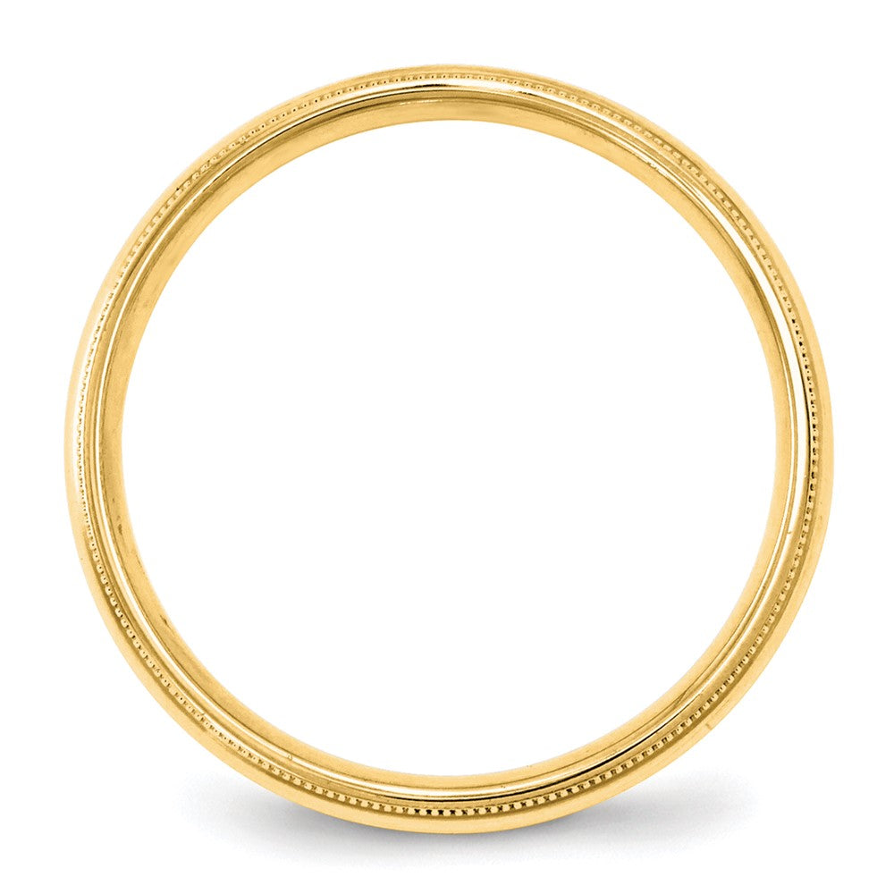 Solid 10K Yellow Gold 4mm Milgrain Comfort Fit Men's/Women's Wedding Band Ring Size 13