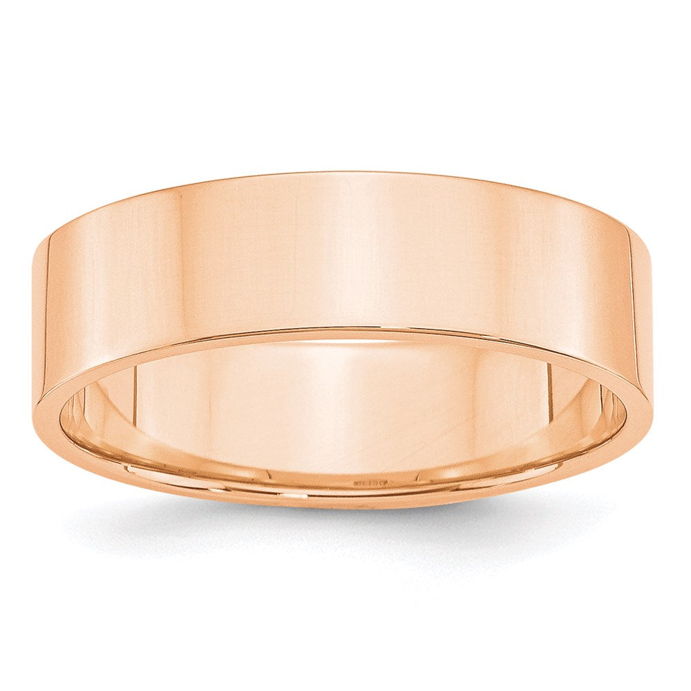 Solid 10K Yellow Gold Rose Gold 6mm Light Weight Flat Men's/Women's Wedding Band Ring Size 9.5