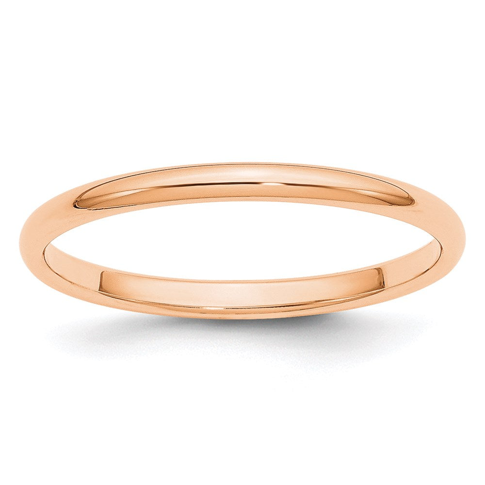 Solid 10K Yellow Gold Rose Gold 2mm Half Round Men's/Women's Wedding Band Ring Size 12.5