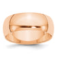Solid 10K Yellow Gold Rose Gold 8mm Half-Round Wedding Men's/Women's Wedding Band Ring Size 9.5