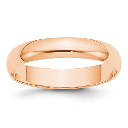 Solid 10K Yellow Gold Rose Gold 4mm Light Weight Half Round Men's/Women's Wedding Band Ring Size 4